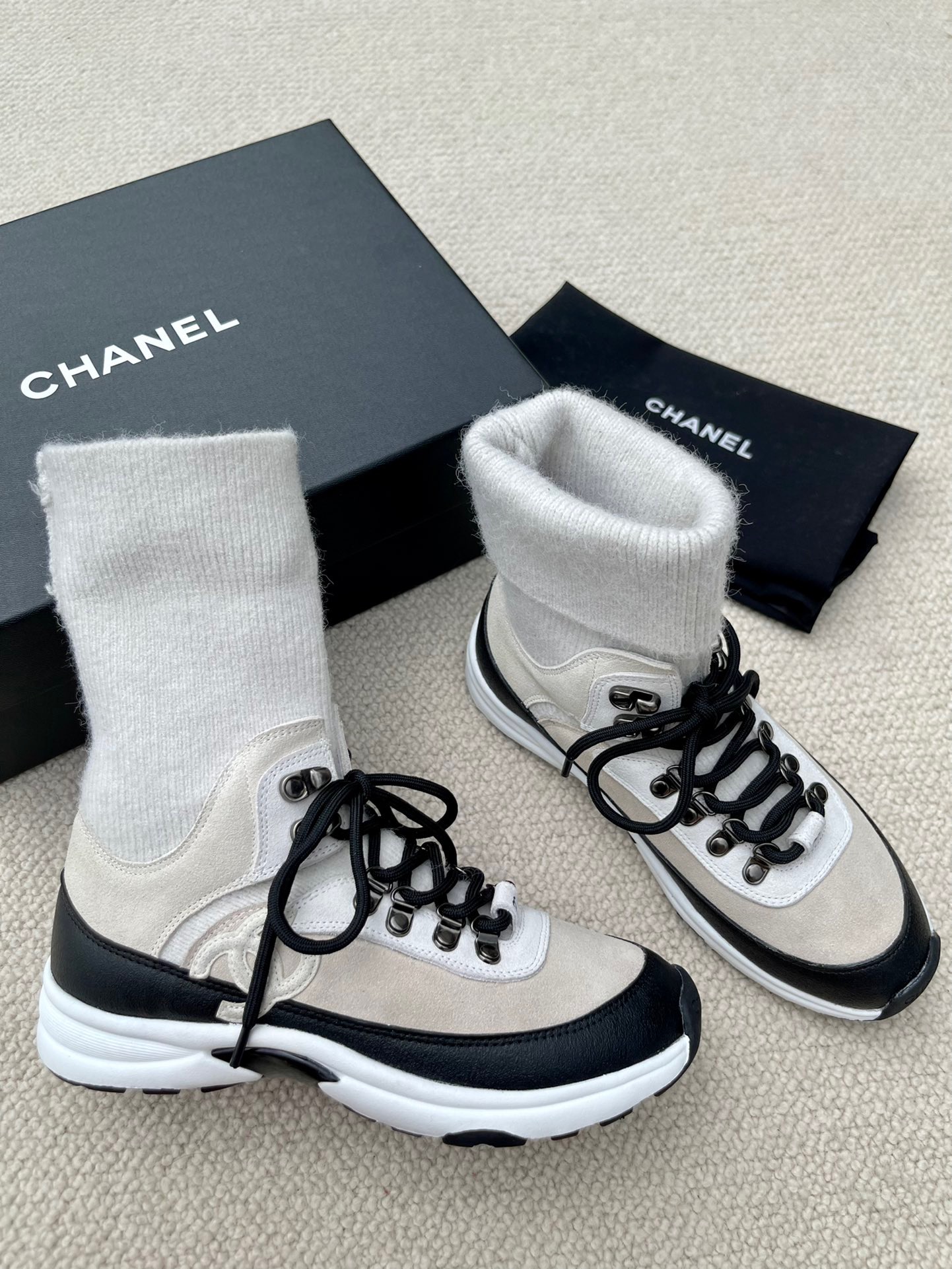 CHANEL Casual socks sneakers ankle boots high tops
