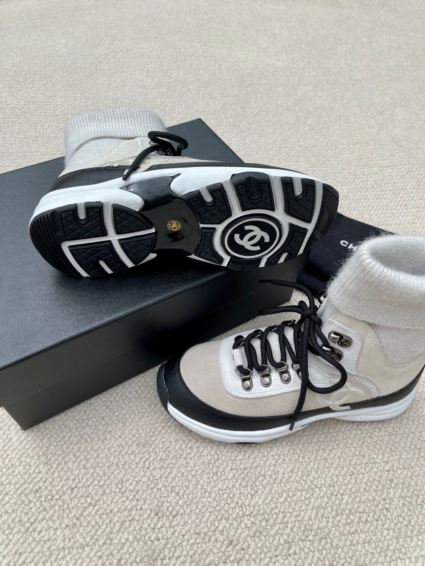 CHANEL Casual socks sneakers ankle boots high tops