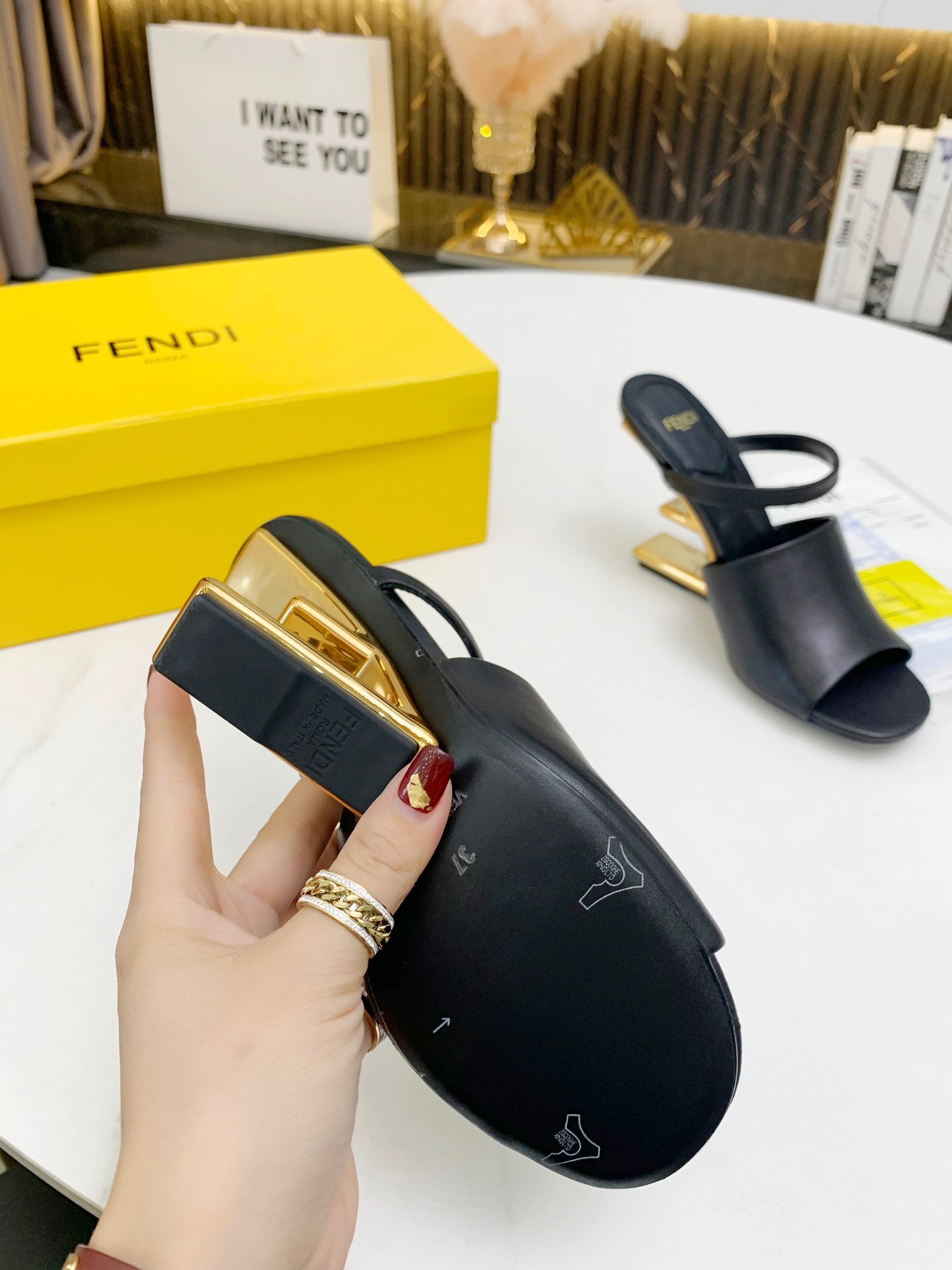 Fendi First high heel sandals