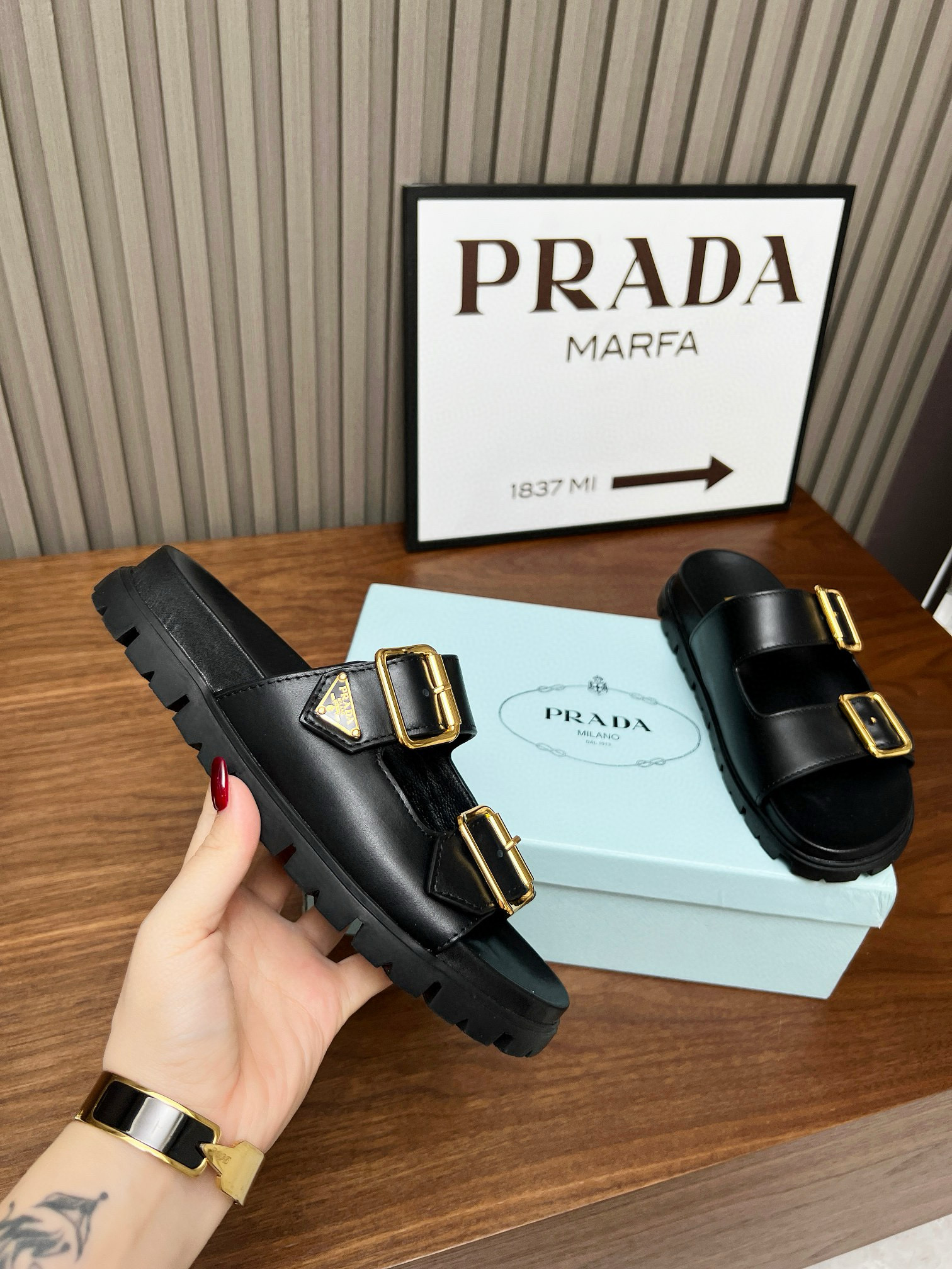 PRADA two straps Slippers