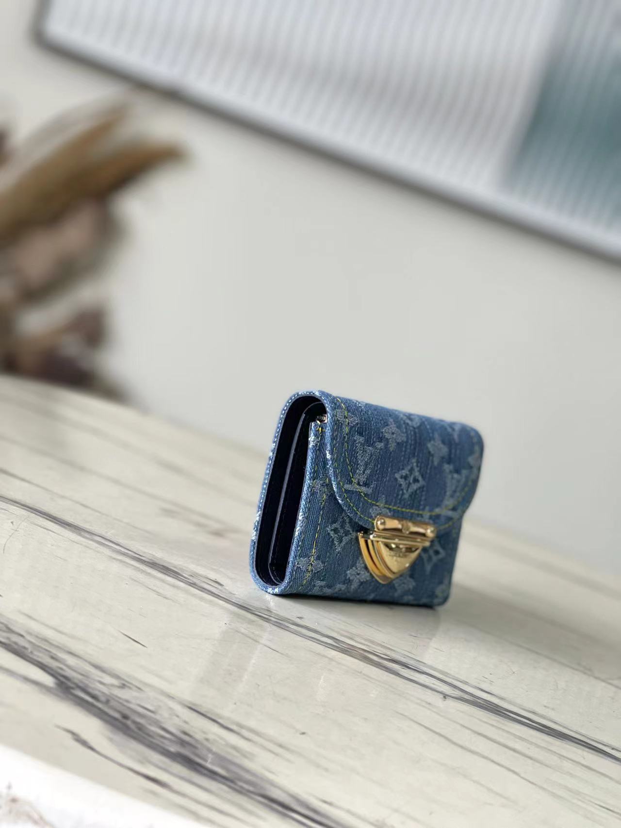 LV Denim Card case