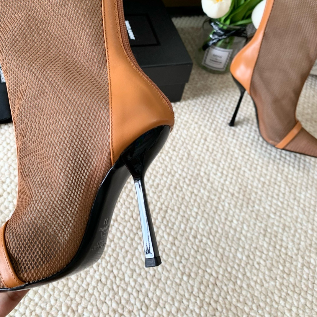 YSL mesh high-heeled boots （10cm）