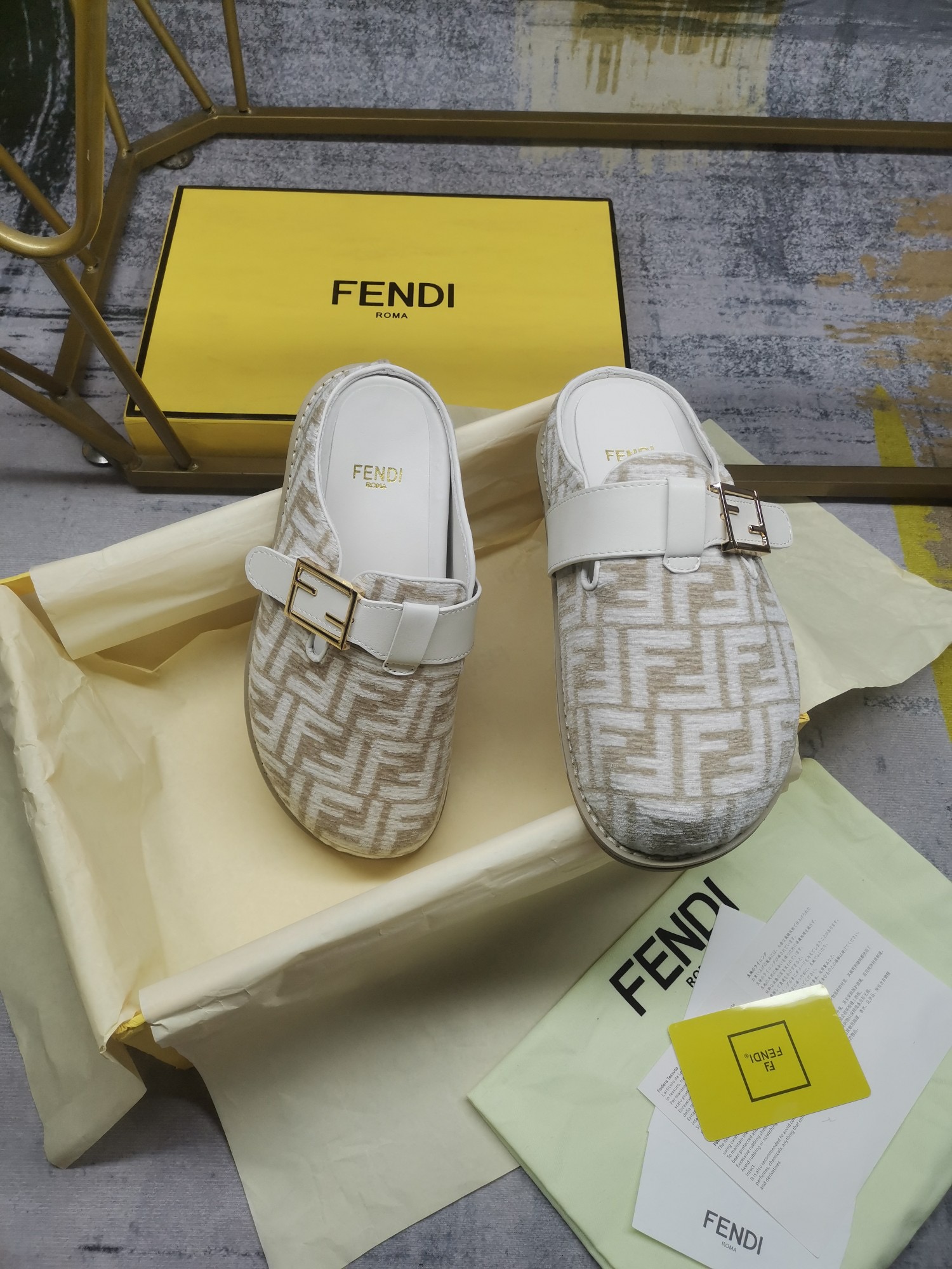 FENDI Feel Chenille flats