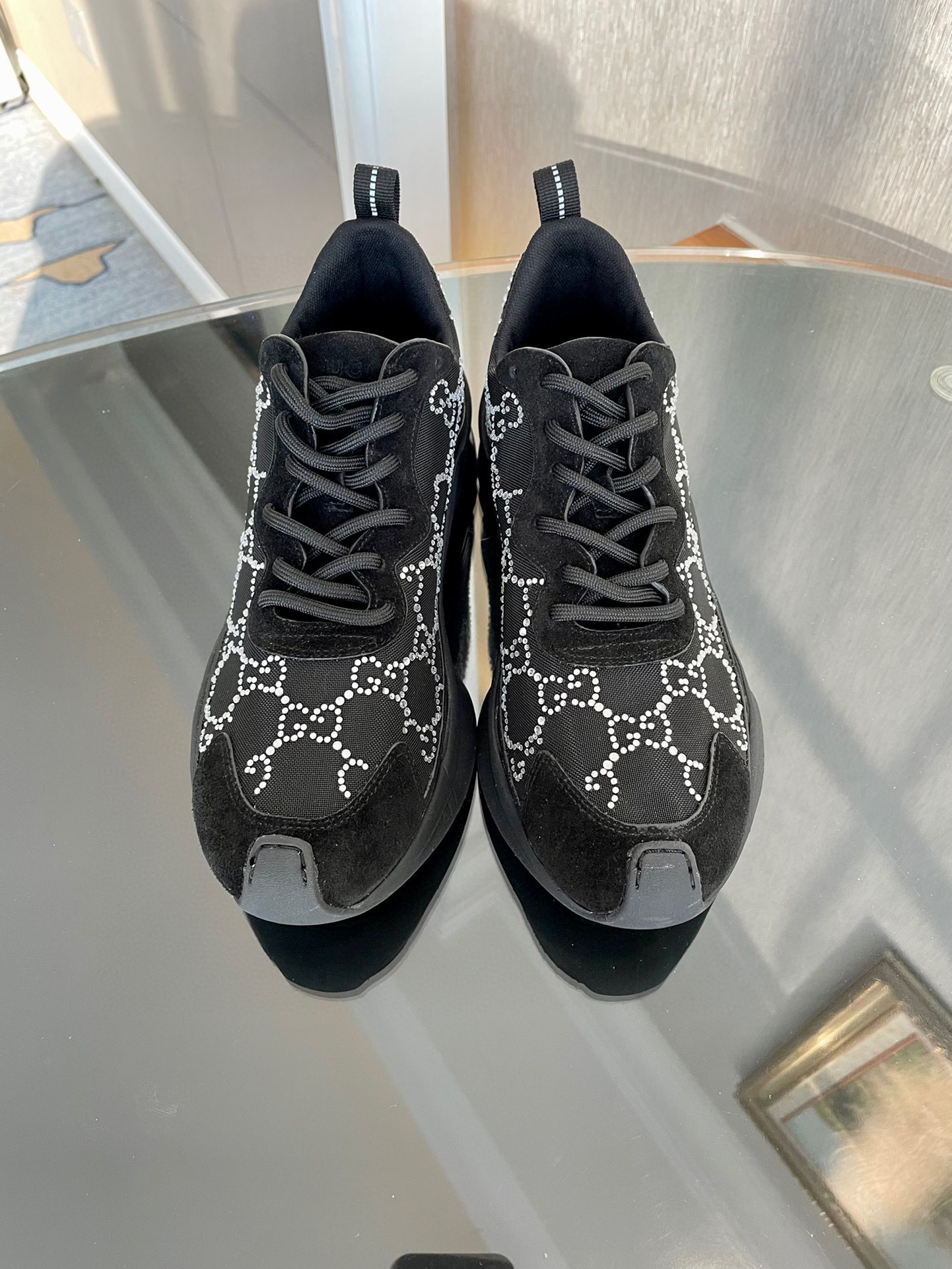 GUCCI Run Crystal Sneakers