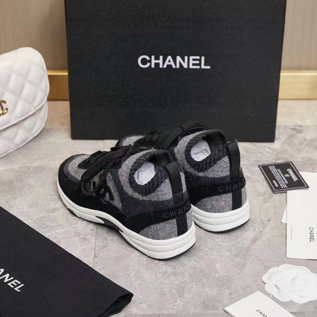 CHANEL Wool Socks Sneakers