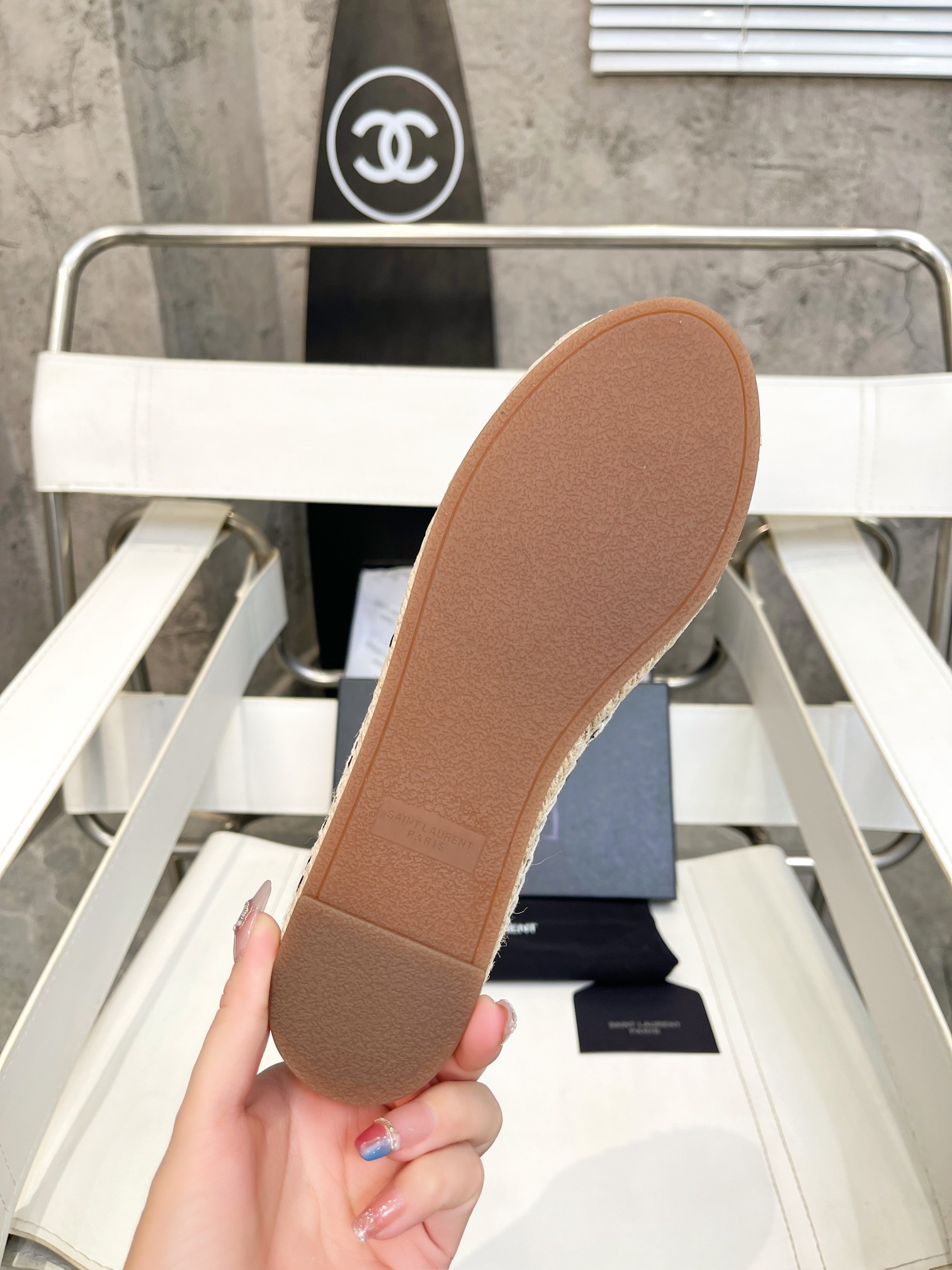 YSL Straw fisherman's shoes