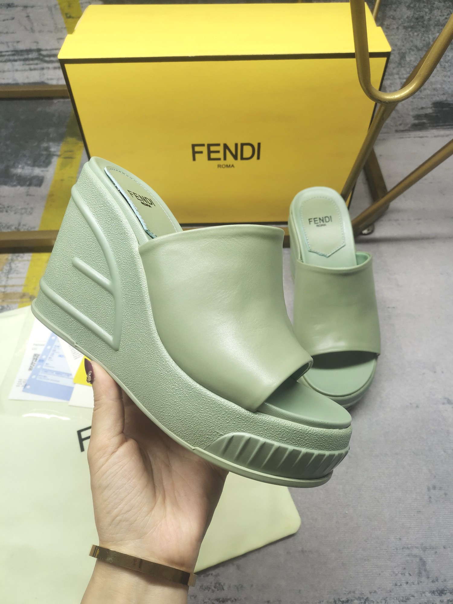 FENDI Wedge Slippers