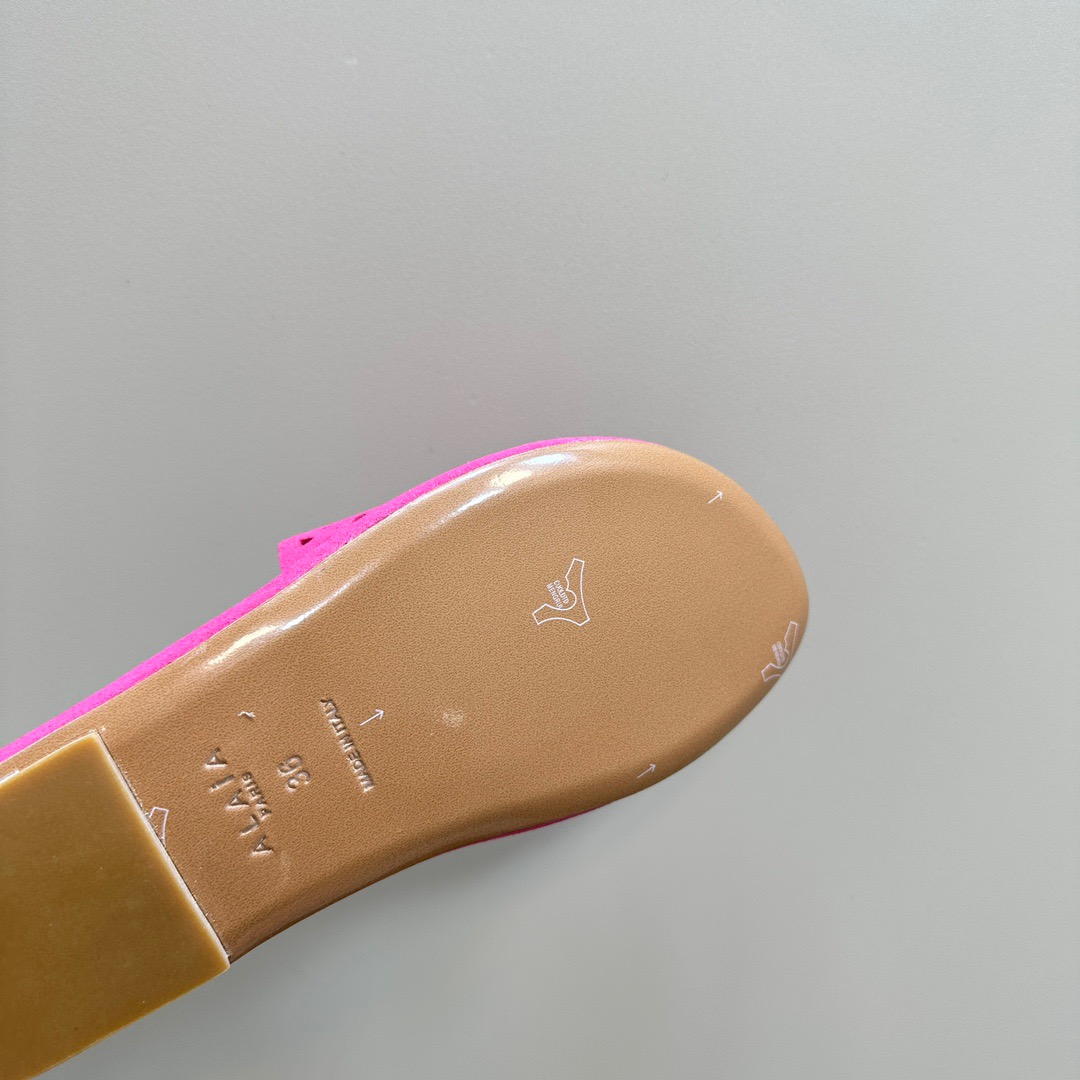 ALAIA cut-out open-toed flat slippers