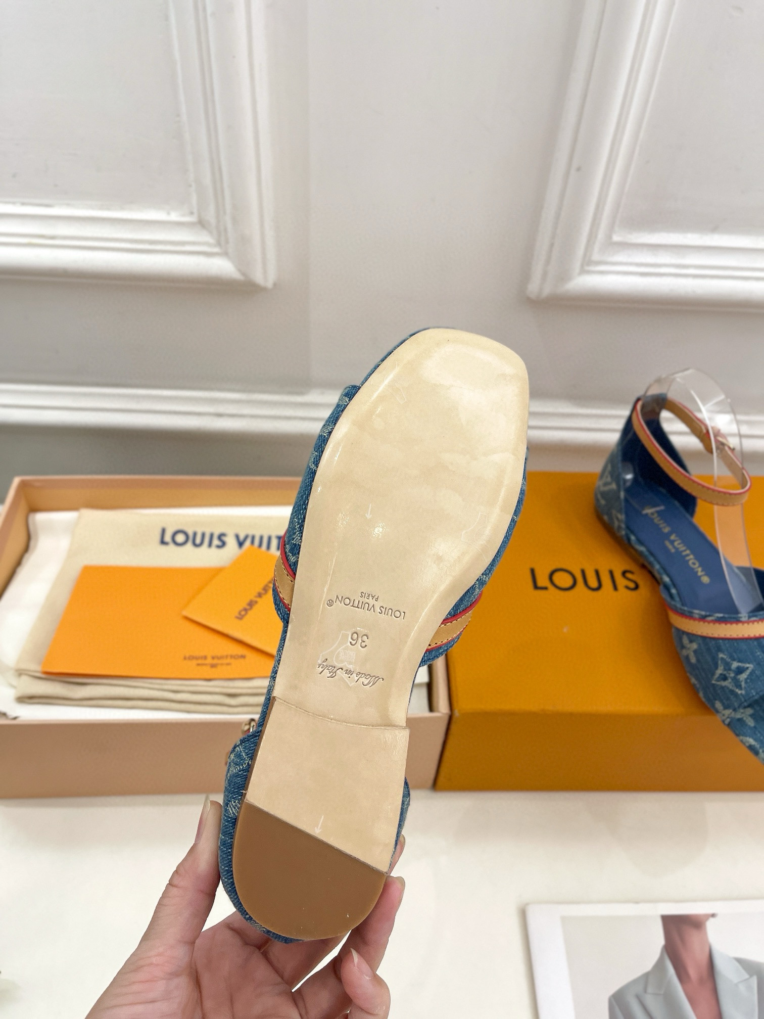 LV NEO REVIVAL Flat Denim Sandals