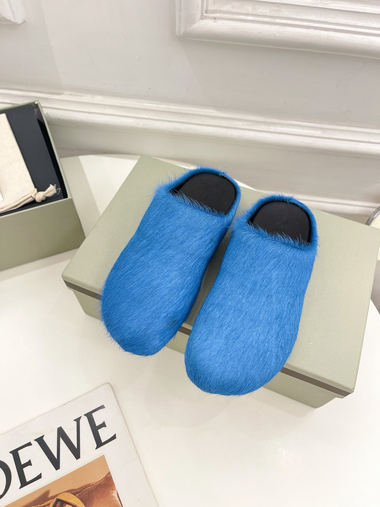 MARNI Horsehair slippers