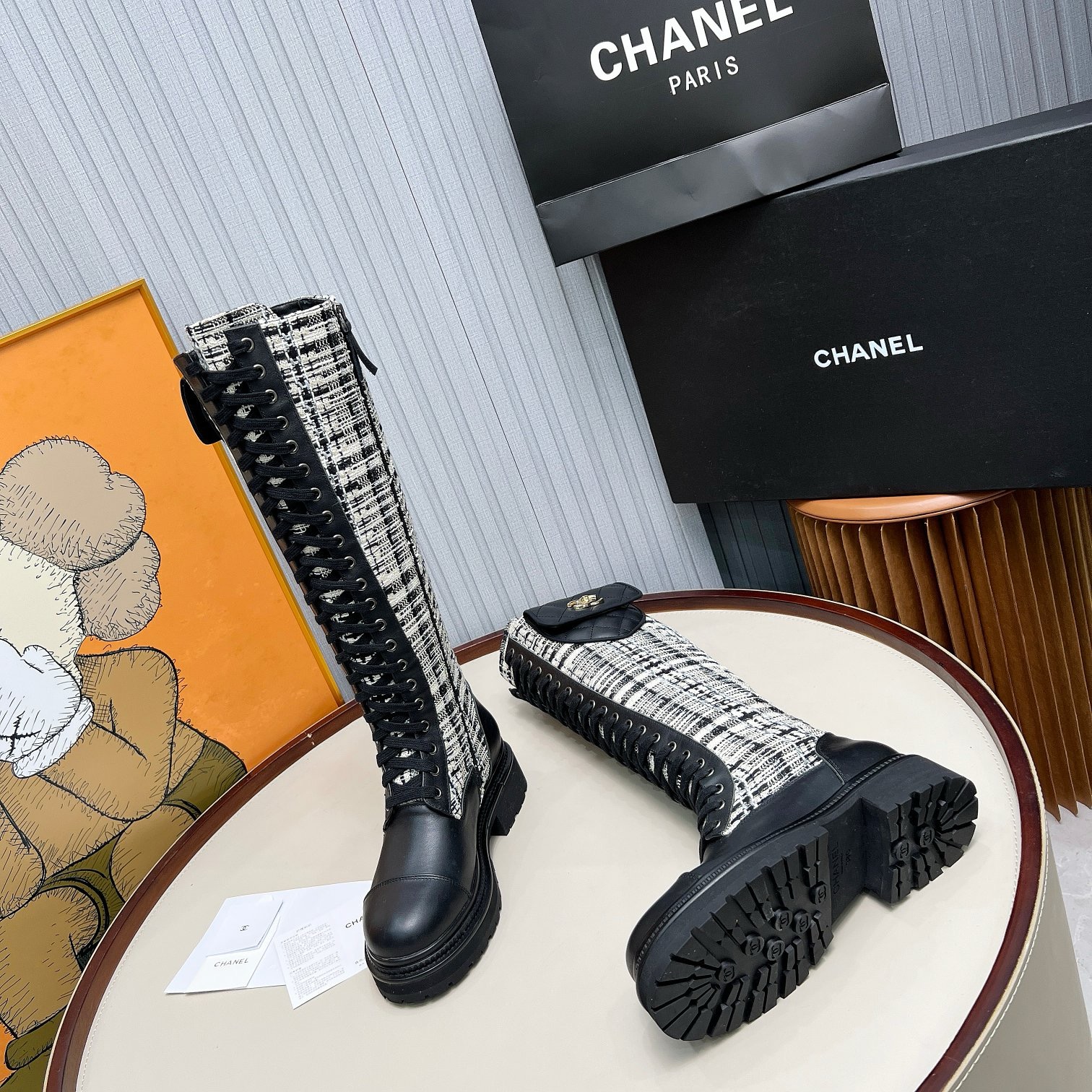 CHANEL Knee-high boots