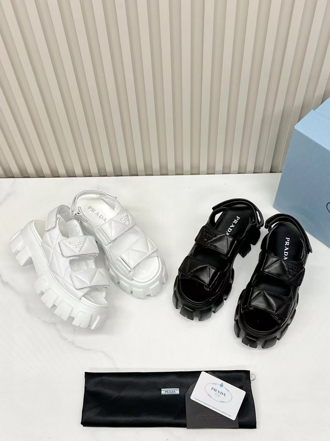 Prada 2024 Summer New Sandals Collection Thick Sole Sandals