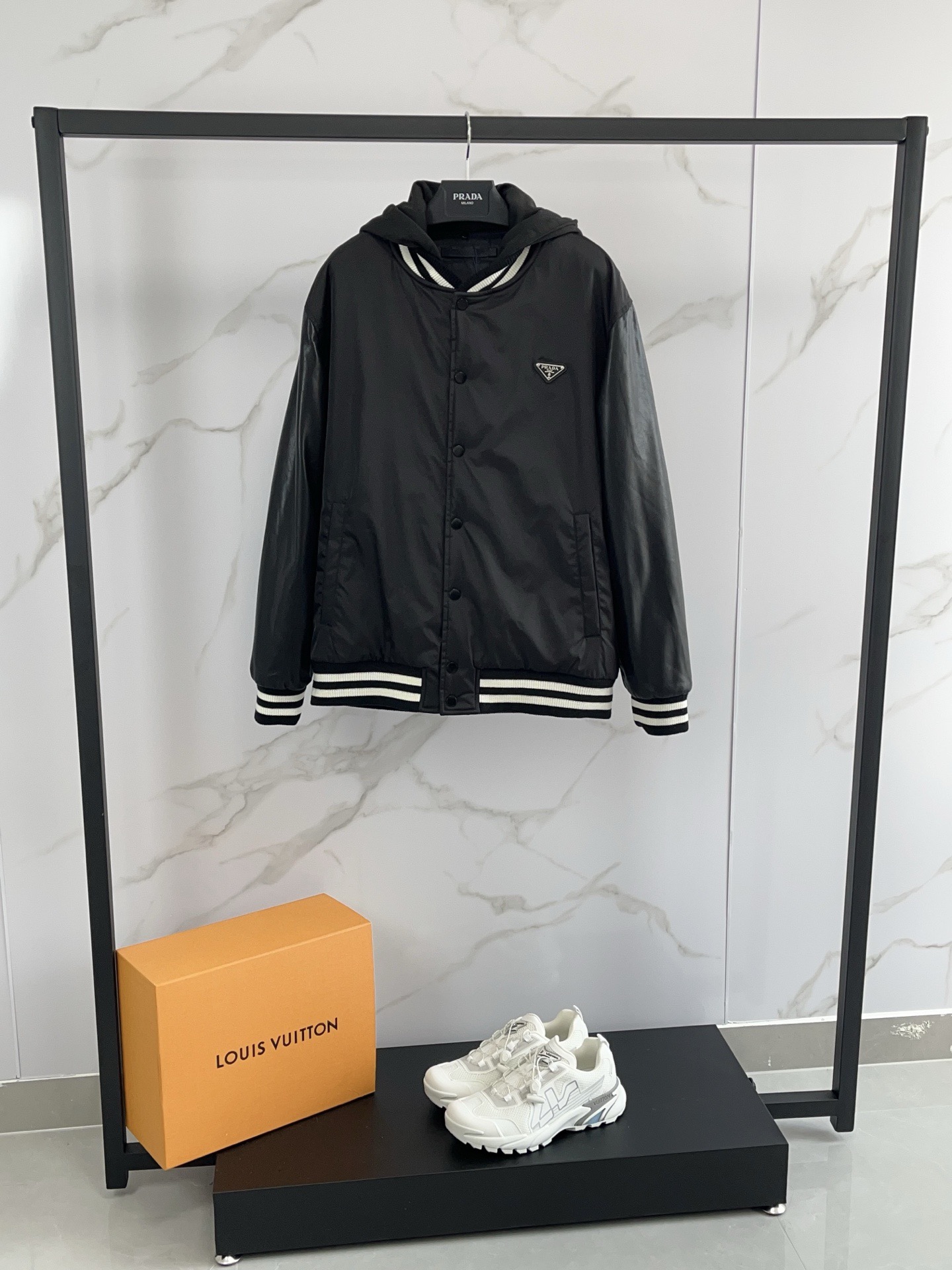 Baseball-style cotton jacket